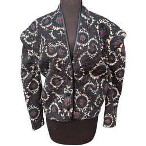 Anthropologie Rapsodia Oversized Artsy Quilted Paisley Boho Eclectic Jacket XS